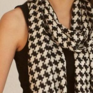 Houndstooth Baby Alpaca Scarf