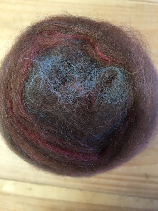 Brown / Blue / Red Roving