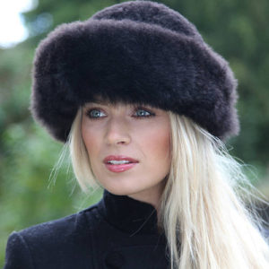 Black Fur Alpaca hat