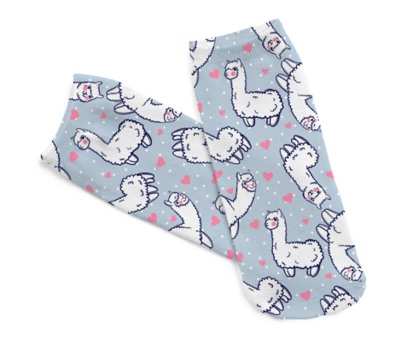 Alpaca Dreams of Love Socks