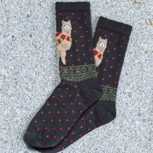 Christmas Alpaca Crew Sock