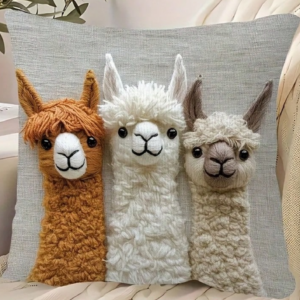 Alpaca  and  Friends Throw  Pillow
